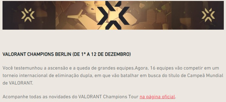 Grupos do VALORANT Champions revelados