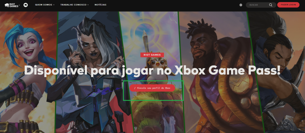 Obtenha conteúdo exclusivo da Riot Games com o Game Pass