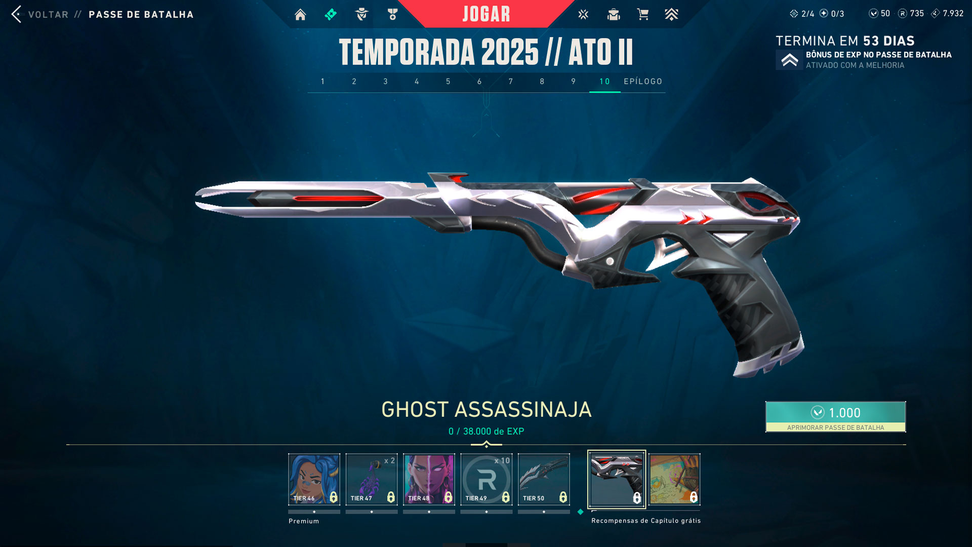 skin ghost assassinaja valorant passe de batalha